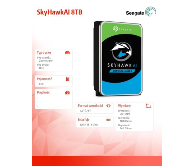 Seagate SkyHawkAI 8TB 256MB - 1042652 - zdjęcie 2